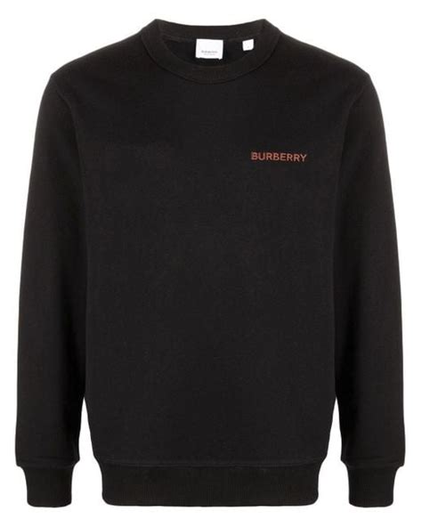 burberry crew neck rainbow|Cotton Sweatshirt in Black .